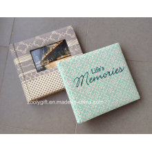 High Quality Embroidery Fabric Photo Album Printed Paper Photo Album with Window